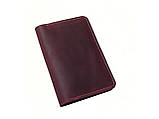 Обкладинка для паспорта GS шкіряна бордова, фото 2