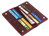 Жіночий шкіряний гаманець купюрник GS бордовий, фото 2