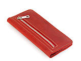 Жіночий шкіряний гаманець купюрник GS червоний, фото 4