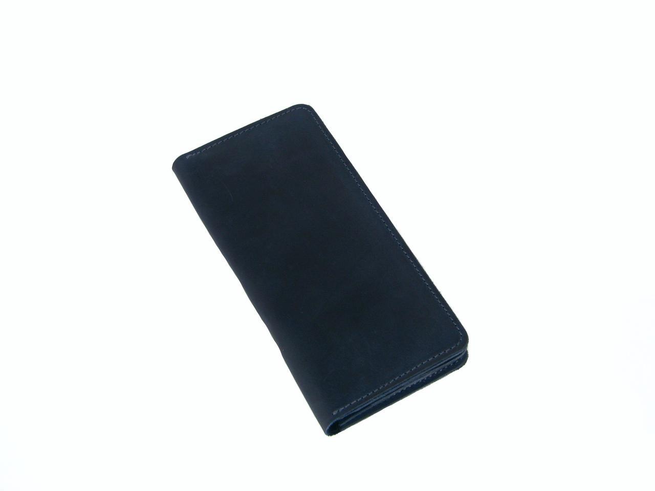 Мужской кошелек клатч GS кожаный синий - фото 4 - id-p1525035580