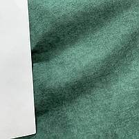 Шторна тканина мікровелюр на метраж, колір зелений, висота 3м (Petek-588), фото 3