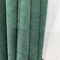 Шторна тканина мікровелюр на метраж, колір зелений, висота 3м (Petek-588), фото 4
