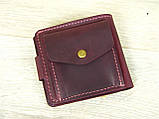 Жіночий гаманець гаманець GS шкіряний бордовий, фото 6