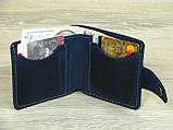 Жіночий гаманець GS шкіряний синій, фото 3