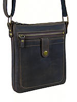 Чоловіча сумка-планшетка GS шкіряна 22*20*3 см коричнева