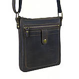 Чоловіча сумка-планшетка GS шкіряна 22*20*3 см коричнева, фото 6