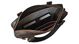 Шкіряна сумка GS фомат А4 коричнева, фото 2