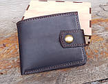 Чоловічий шкіряний гаманець GS портмоне коричневий, фото 2