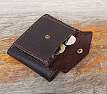 Чоловічий шкіряний гаманець GS портмоне коричневий, фото 3