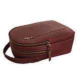 Жіночий шкіряний рюкзак GS бордовий, фото 3