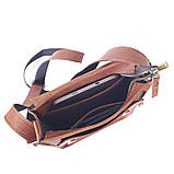 Чоловіча шкіряна сумка GS 23*20*6 см коньячна, фото 5