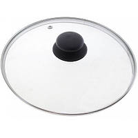Крышка для сковороды стекло из жаропрочного стекла диаметр 22см MH-0633
