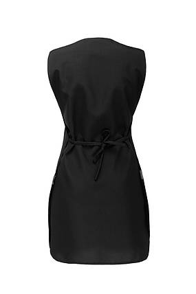 Фартух-сарафан для продавця/прибиральниці "Трикутник", подвійний габардин, професійна уніформа темний беж, фото 2