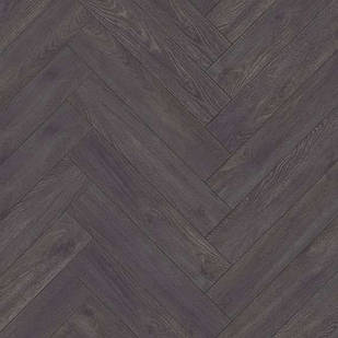 Ламінат Herringbone Дуб темно Ельба чорний 6010 "ялинка" вологостійкий 32 клас, 8мм товщина з фаскою