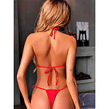 Відкритий комплект із сердечками - Червоний - S/M/L - Еротична білизна, фото 6