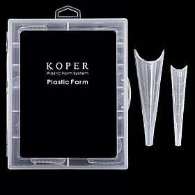 Верхні форми для нарощування нігтів KOPER в контейнері, 120 шт./уп. Балерина №91