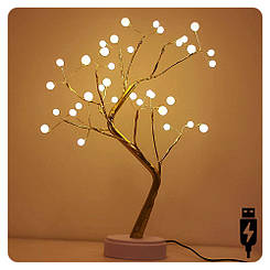 Золоте дерево нічник світлодіодне з перлами USB + батарейки AA 3шт SFK-25 Dt