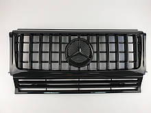 Решітка радіатора на Mercedes G-Class W463 1990-2018 рік GT Panamericana ( Чорна глянсова )