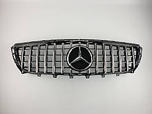 Решітка радіатора на Mercedes CLS-Class C218 2011-2014 рік GT Panamericana ( Чорна з вертикальними хром смуг