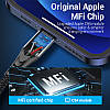 Кабель зарядний Type-C-Lightning Vention TPE Nylon Mfi C94 PD 18W A 480Mbps для iPhone iPad 1 м Black (TACHF), фото 4