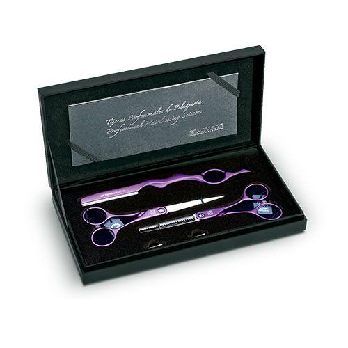 Набір ножиці і бритва фіолетова Artero Symet 5.5 & Creative L43