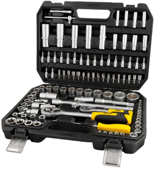 Набір насадок торцевих Mastertool CrV 1/4"-1/2" з тріскачкою 108 предметів (78-5108)