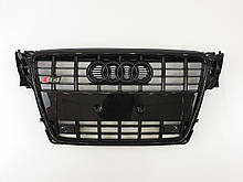 Решітка радіатора Audi A4 2007-2011 рік Чорна (в стилі S-Line)