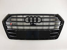 Решітка радіатора Audi Q5 2016-2020год Чорна (в стилі S-Line)