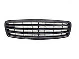 Решітка радіатора на Mercedes E-class W211 2002-2006 рік ( Чорна глянсова ), фото 3