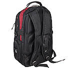 Рюкзак для ноутбука з USB AUX чорний з червоним 557016R, фото 2