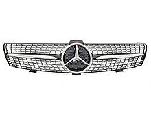 Решітка радіатора на Mercedes CLS-Class C219 2004-2008 рік Diamond ( Чорний хром вставками )