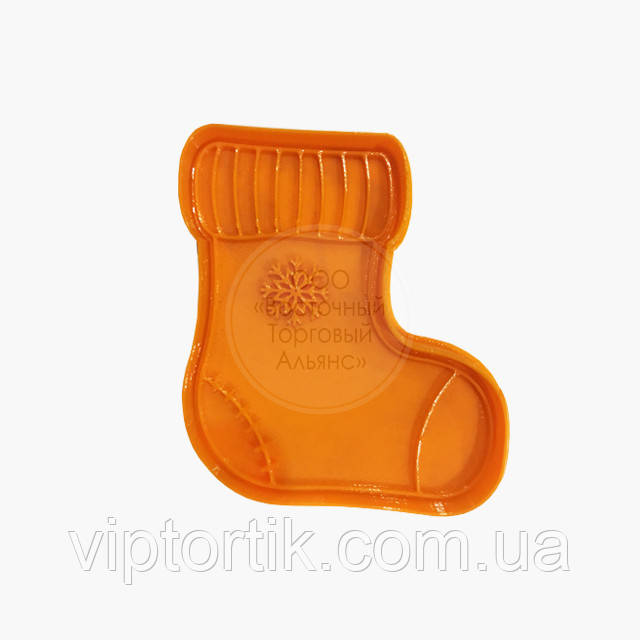 3D-форми для пряників — Вирубка "Різдвоський носок", 10 см, фото 1