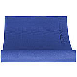 Килимок (мат) для йоги та фітнесу SportVida PVC 6 мм SV-HK0053 Blue, фото 3