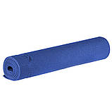 Килимок (мат) для йоги та фітнесу SportVida PVC 6 мм SV-HK0053 Blue, фото 9