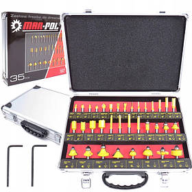 Фрези по дереву на підшипниках Mar-Pol ! 35 штук, 12 мм цанга, Польща