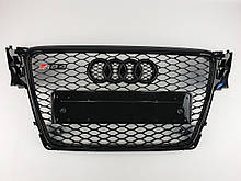 Решітка радіатора Audi A4 2007-2011 рік Чорна (в стилі RS)