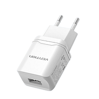 Сетевое зарядное устройство USB 5V 2.1A 10.5W Vention White (DC5203-W)