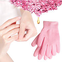 Зволожуючі гелеві spa-рукавички для догляду за шкірою рук (рожеві)