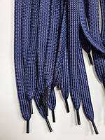 Шнурки плоский чехол поліестер 10мм синій 1,25м