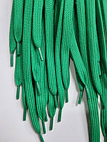 Шнурки плоский чехол поліестер 10мм зелений 1,25м