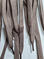 Шнурки плоский чехол поліестер 10мм бежевий 1,25м