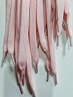 Шнурки плоский чехол поліестер 10мм рожевий 1,25м