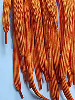 Шнурки плоский чехол поліестер 10мм помаранчевий 1,25м