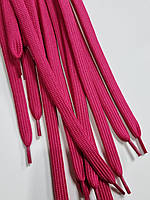 Шнурки плоский чехол поліестер 10мм малиновий 1,25м