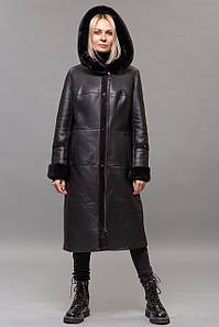 Жіноча натуральна дубленка 105 см.