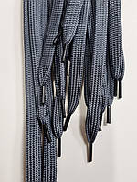 Шнурки плоский чехол поліестер 10мм темно-сірий 1,25м