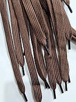 Шнурки плоский чехол поліестер 10мм коричневий 1,25м