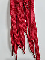 Шнурки плоский чехол поліестер 10мм червоний 1,25м