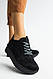 Кросівки жіночі замшеві чорного кольору, фото 5