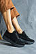 Кросівки жіночі замшеві чорного кольору, фото 2